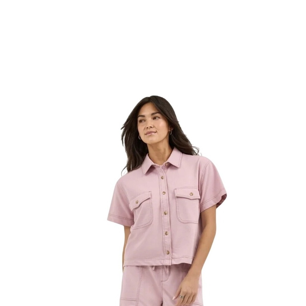 Lee Women's Knit Top  Sleeve Shirt, Lounge, Pink Size L